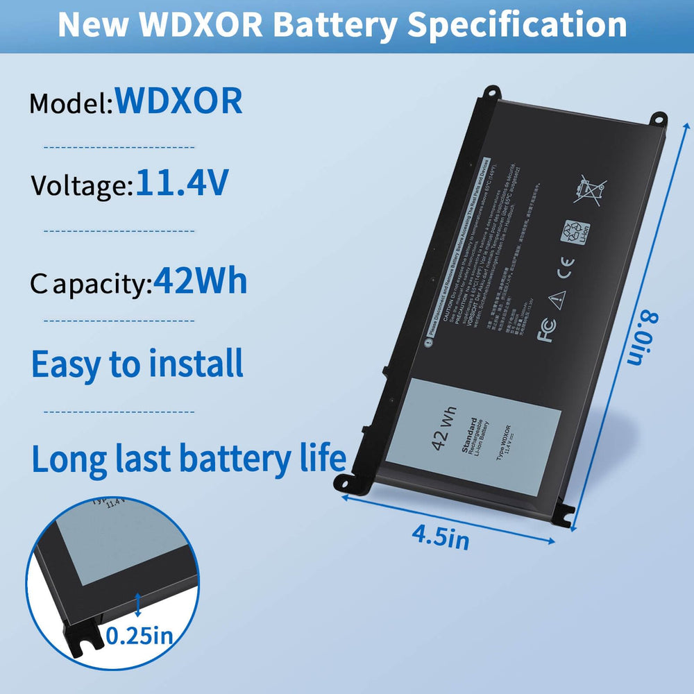 DMKAOLLK WDX0R battery side contacts ensure reliable connections