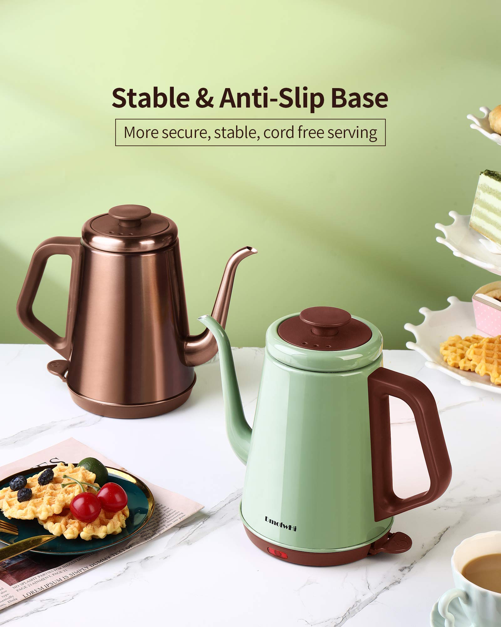 DmofwHi cool-touch handle for comfortable pouring