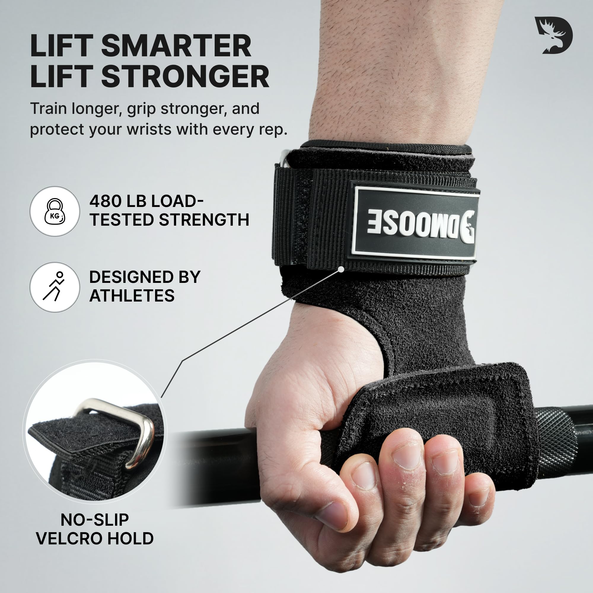 DMoose Fitness 480 lb capacity supports deadlifts and rows with confidence