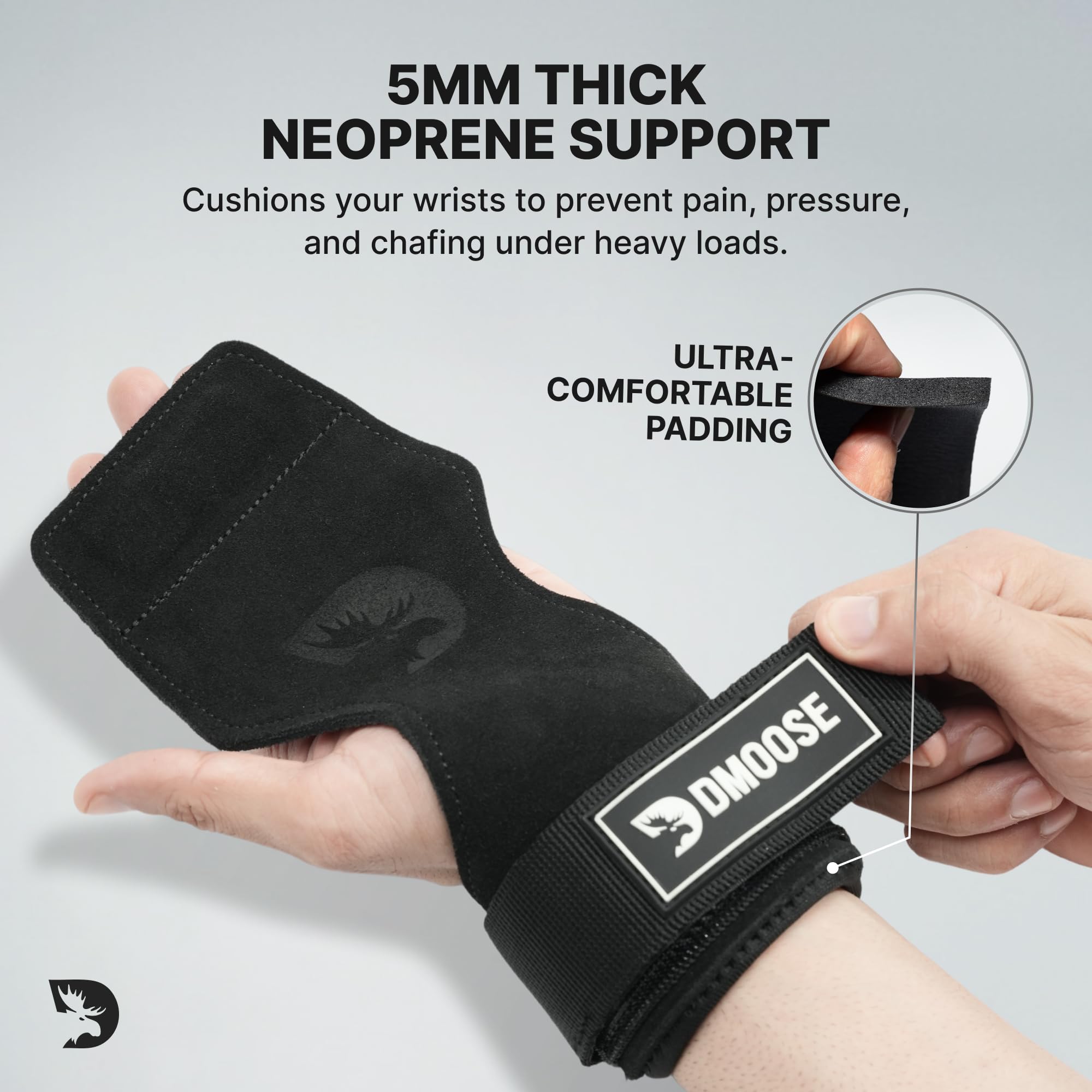 DMoose Fitness grips assist pull-ups and deadlifts by improving grip