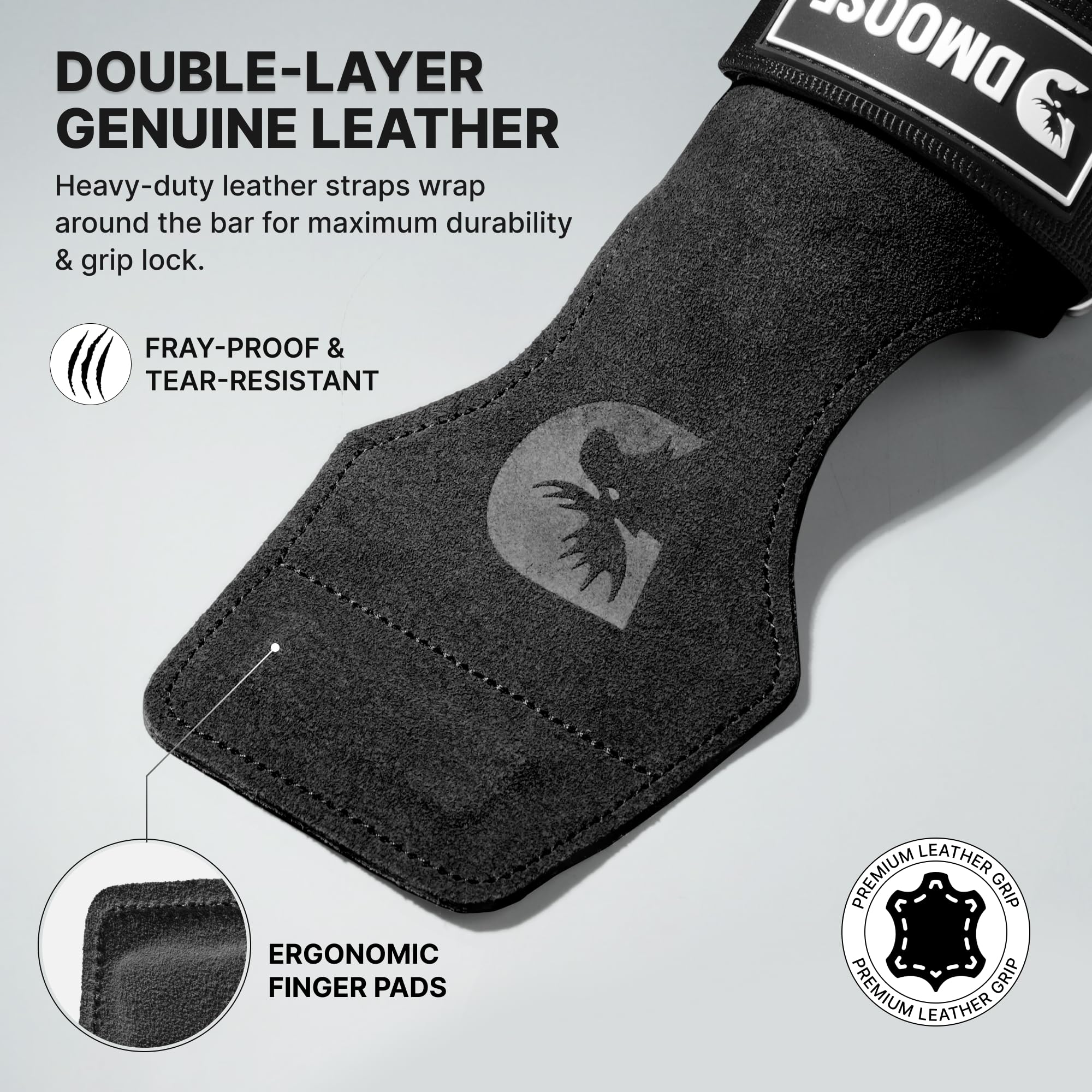 DMoose Fitness padded wrist protection reduces strain during lifts