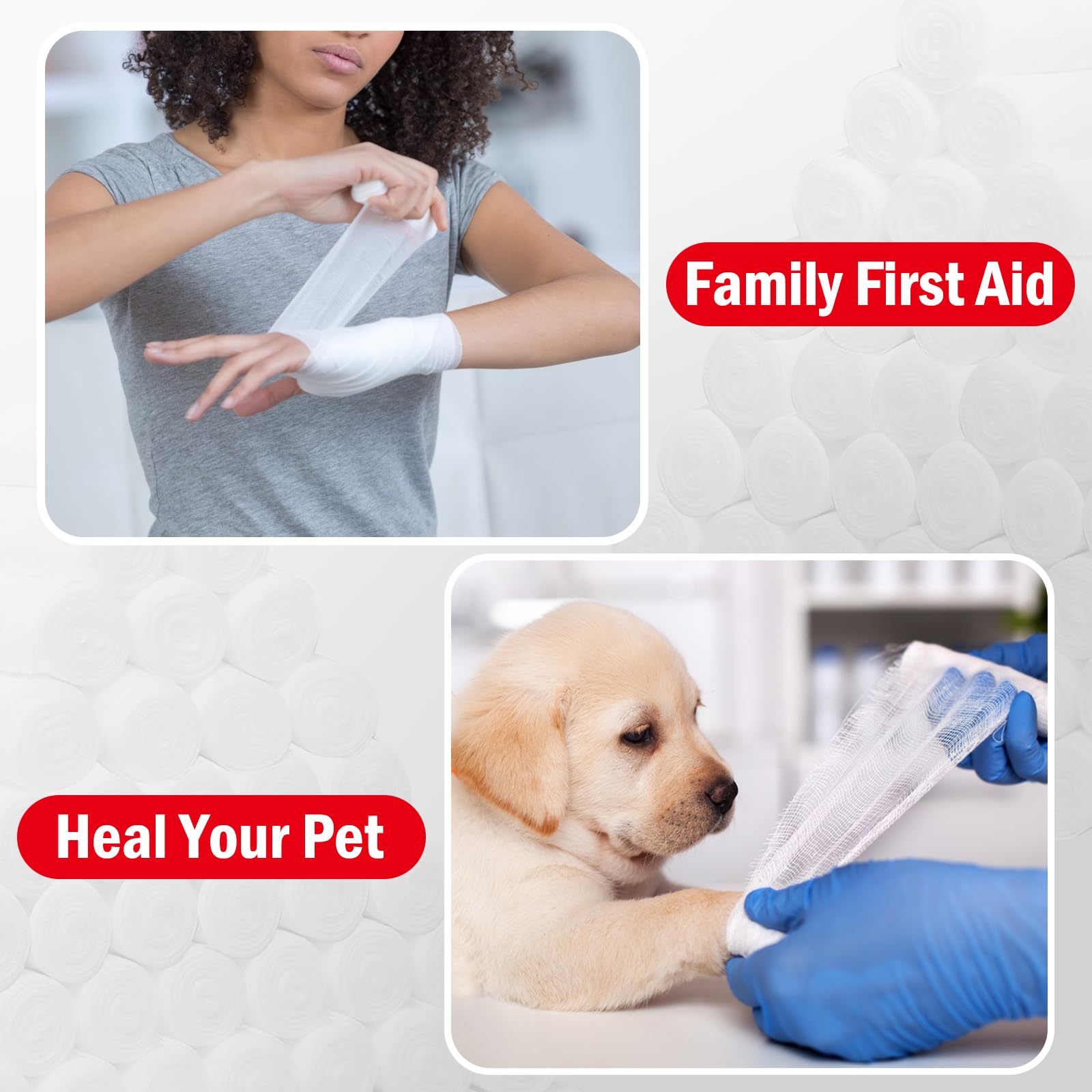 DMSKY gauze rolls multi-purpose for dressing, mummy wrap, or quick field uses.