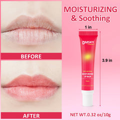 Dmsky strawberry flavored lip gloss swatch with glossy finish