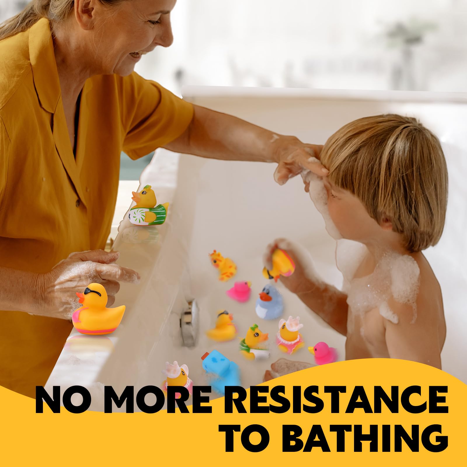 Dmsky mini rubber ducks 2-2.5 inches for compact bath fun