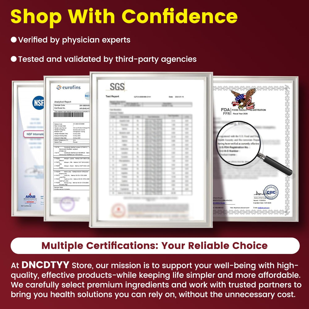 DNCDTYY GMP-certified facility logo representing product quality.