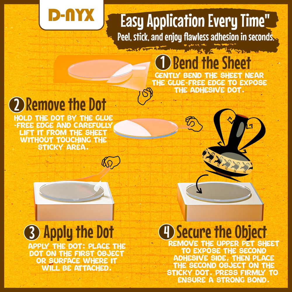 D-NYX DIY craft use showing easy attachment on various surfaces.