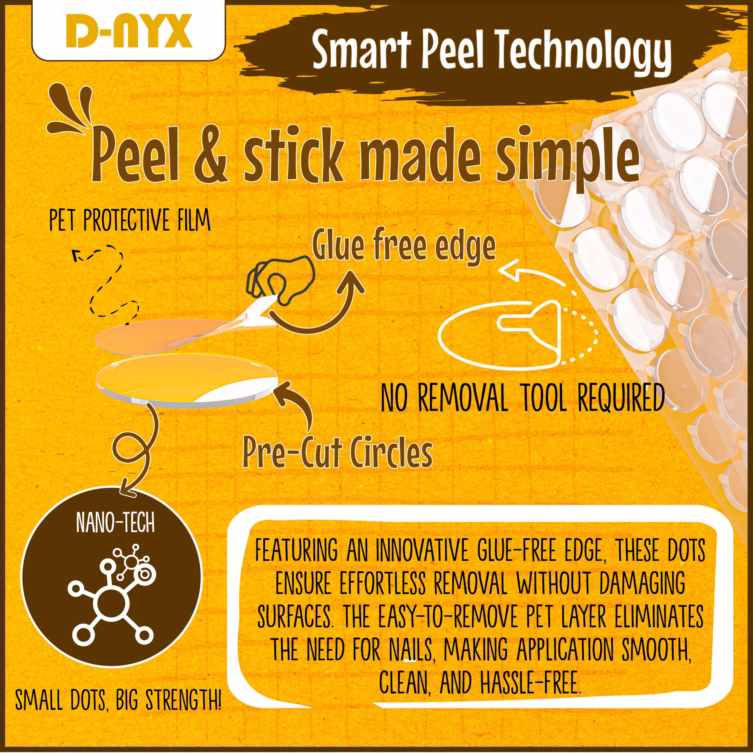 D-NYX water-resistant adhesive on poster demonstrates durable bonding in damp conditions.