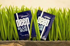 doTERRA Deep Blue Rub being applied to the skin for targeted relief.