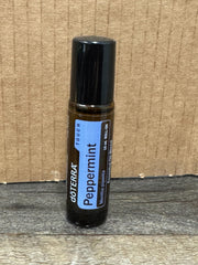doTERRA Peppermint Touch temple-application showing cooling relief and focus.