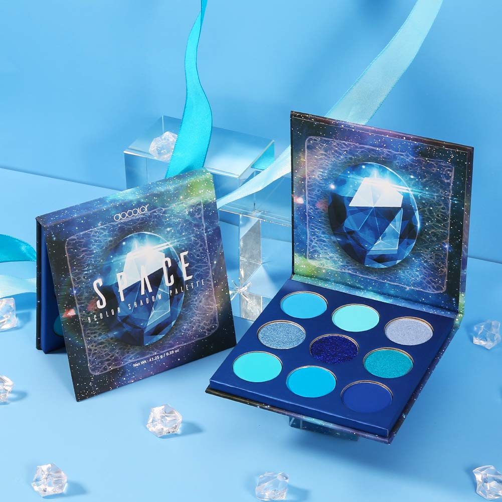 Docolor Eyeshadow Palette blue glitter finishes for bold details.