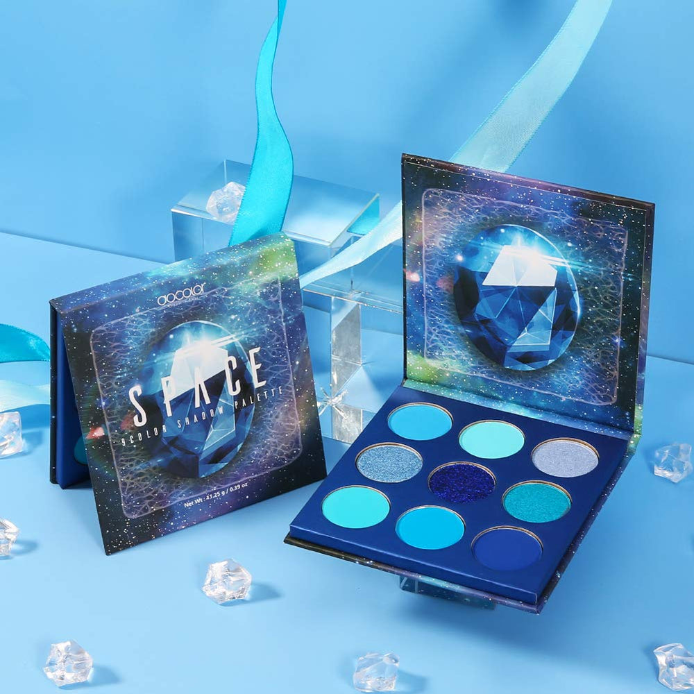 Docolor Eyeshadow Palette blue glitter finishes for bold details.