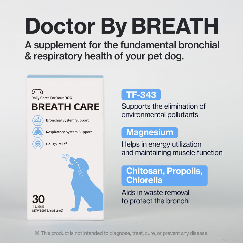 Doctor By Breath human-grade ingredients seal shown on packaging.