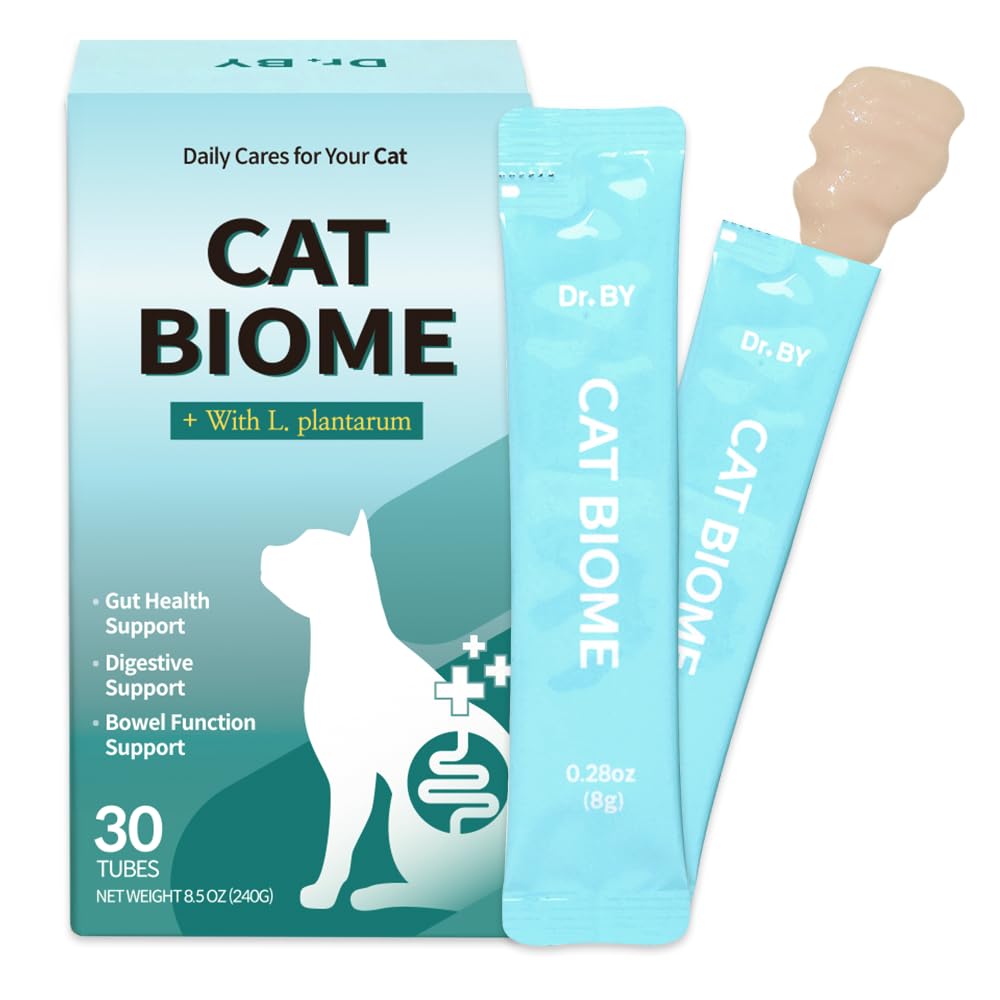 Doctor By Cat Biome probiotics lickable bottle offers convenient gut support for cats.