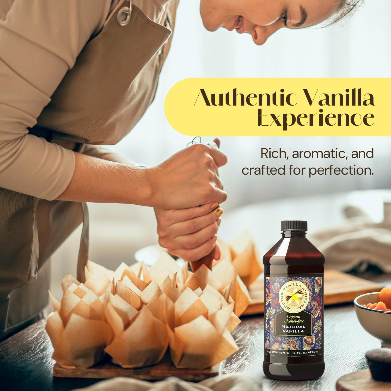 DOCTOR VANILLA ARTISANAL vanilla-coffee-drink captures flavor addition to coffee and chai.