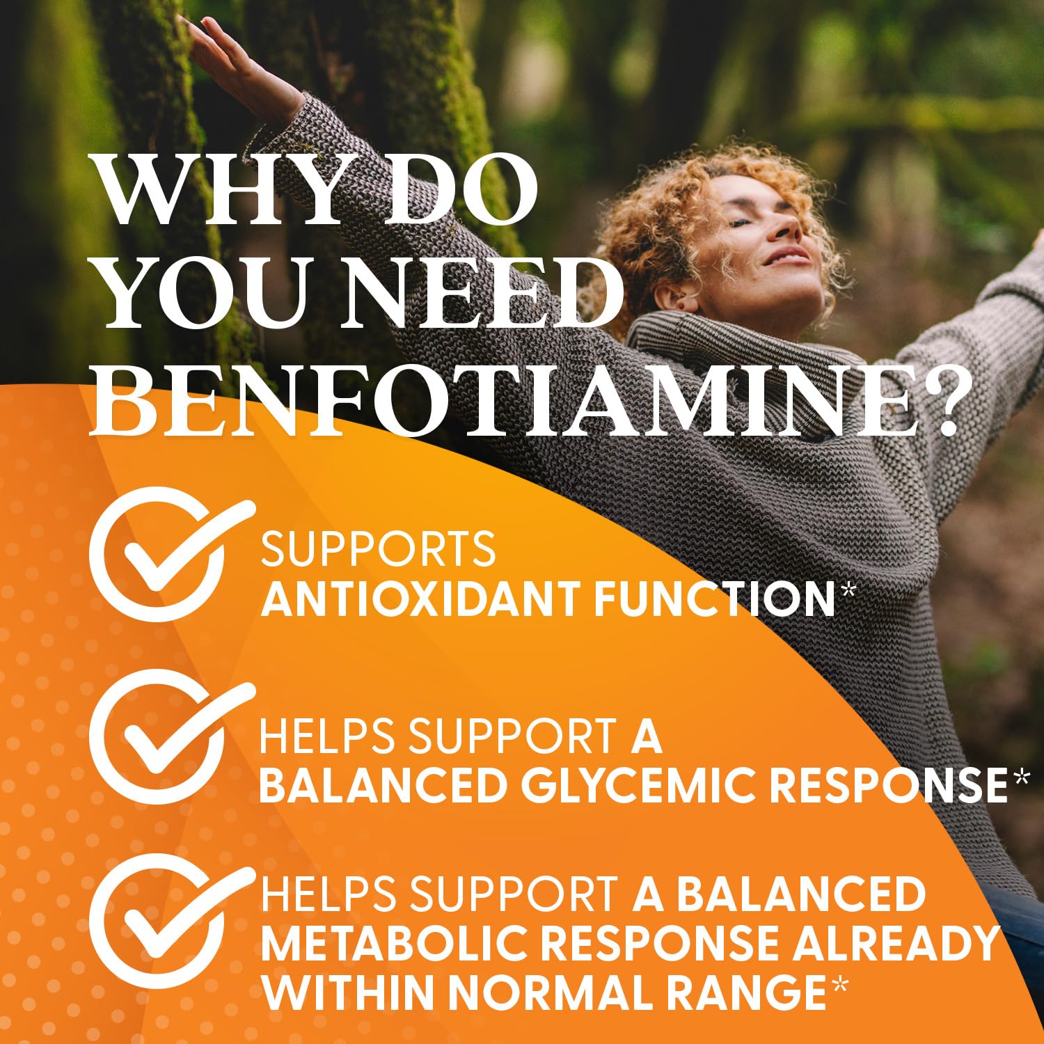 Doctor's Best Benfotiamine bottle top view highlights cap and seal