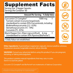 Doctor's Best bioperine black pepper extract for better curcumin absorption.