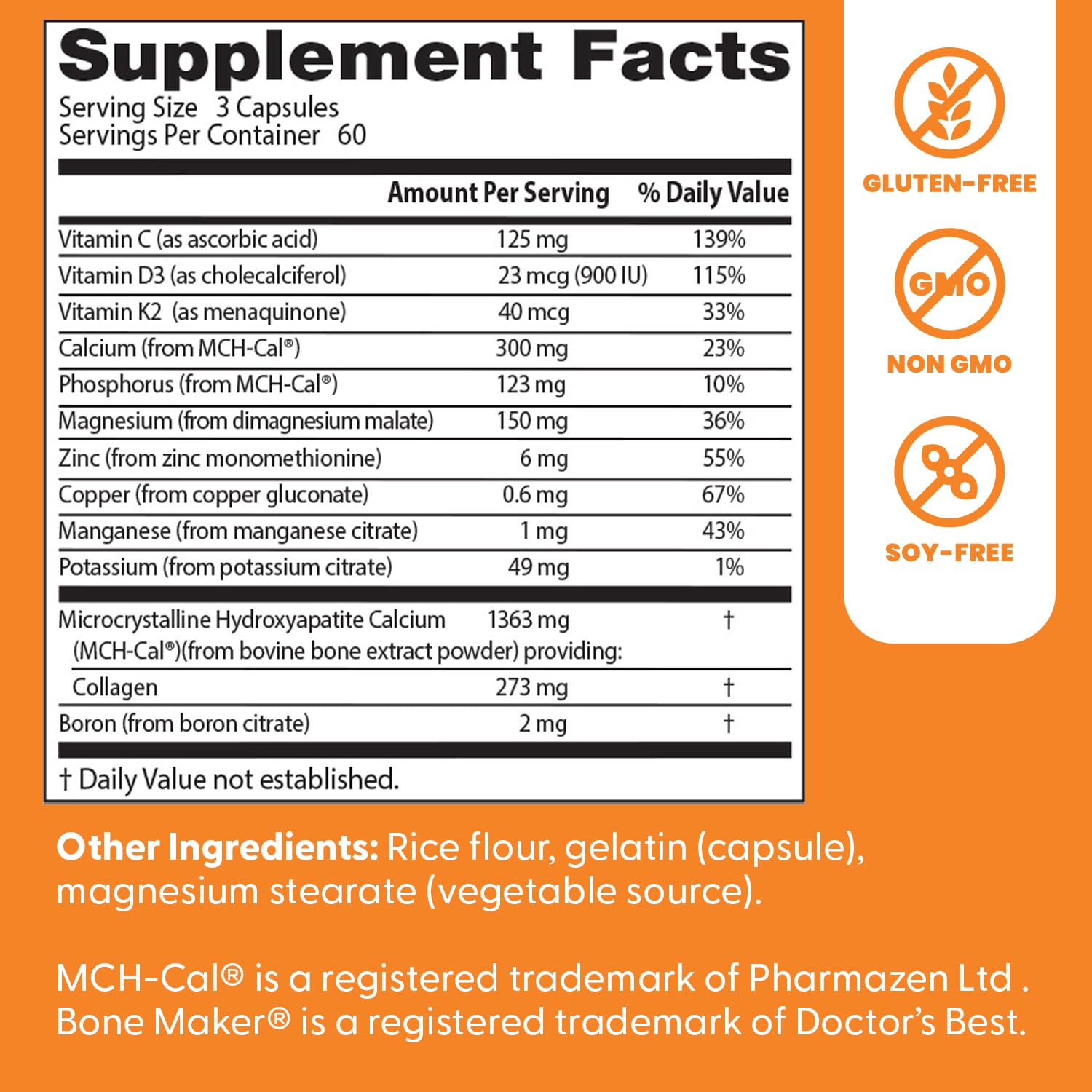Doctor's Best Calcium Complex capsules closeup emphasizes bioavailable minerals.