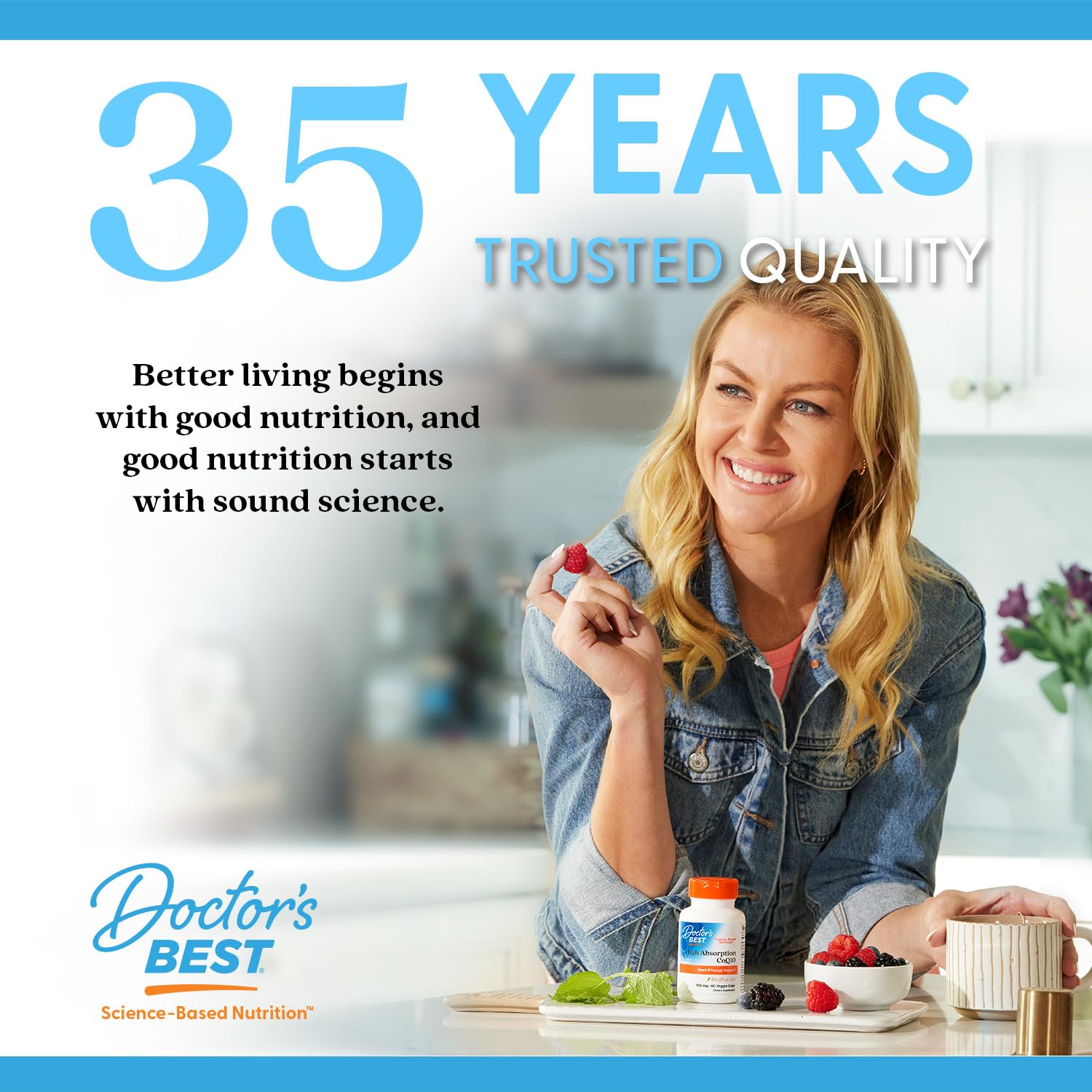Active lifestyle scene with Doctors Best Collagen Types 1 & 3.