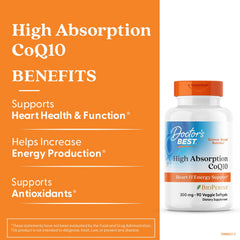 Doctor's Best CoQ10 with BioPerine to boost absorption and bioavailability.