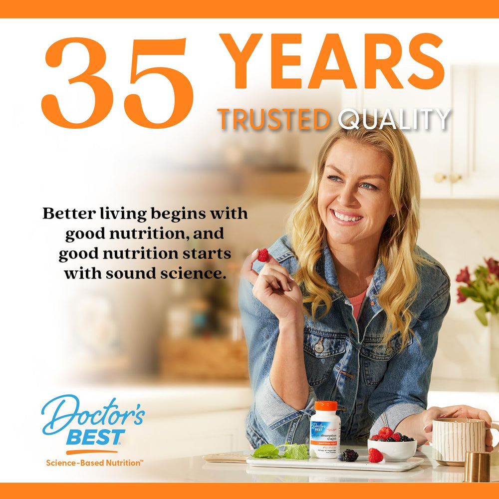 Label emphasizing BioPerine content for enhanced absorption on Doctors Best product