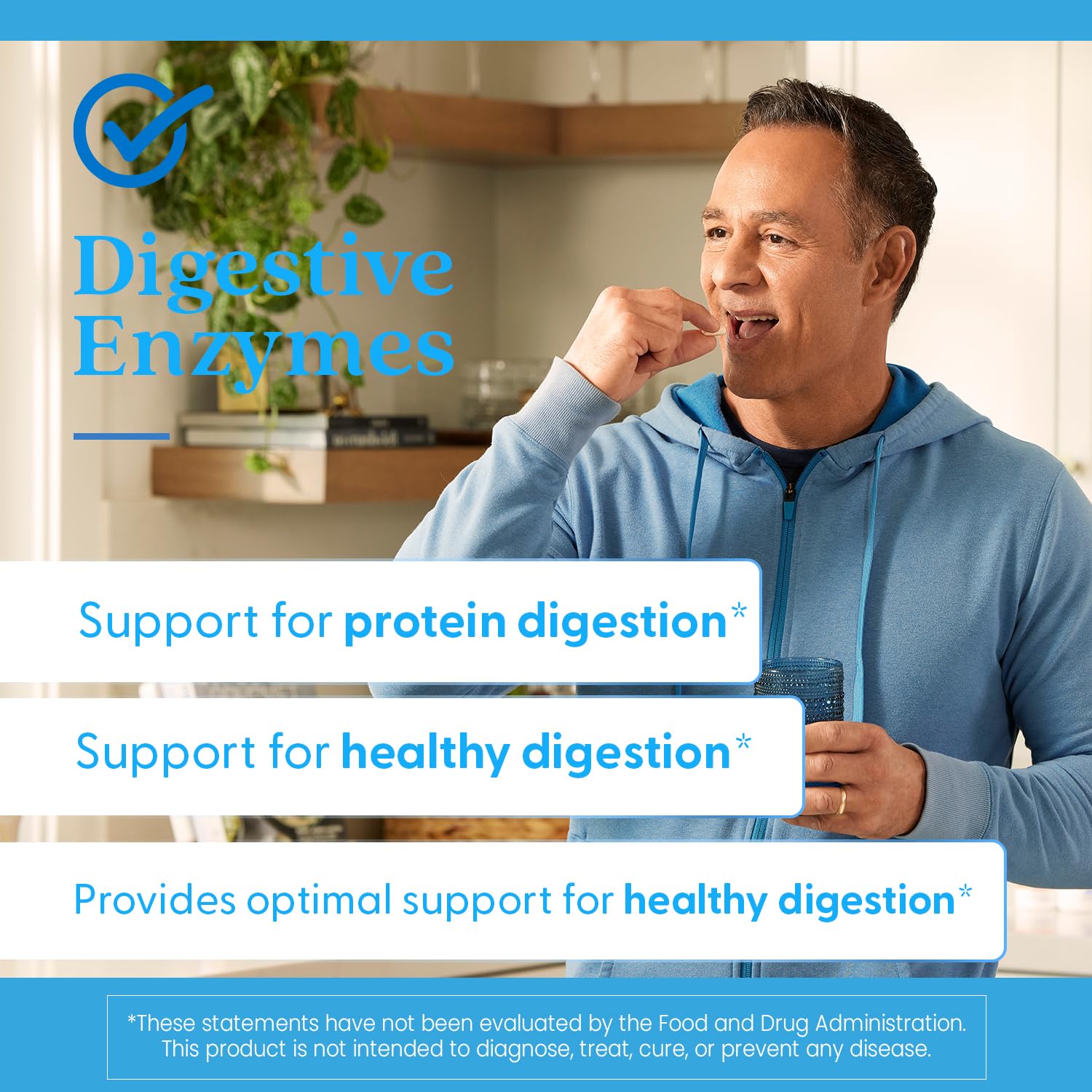 Family-friendly packaging communicates vegetarian, non-GMO digestive support.
