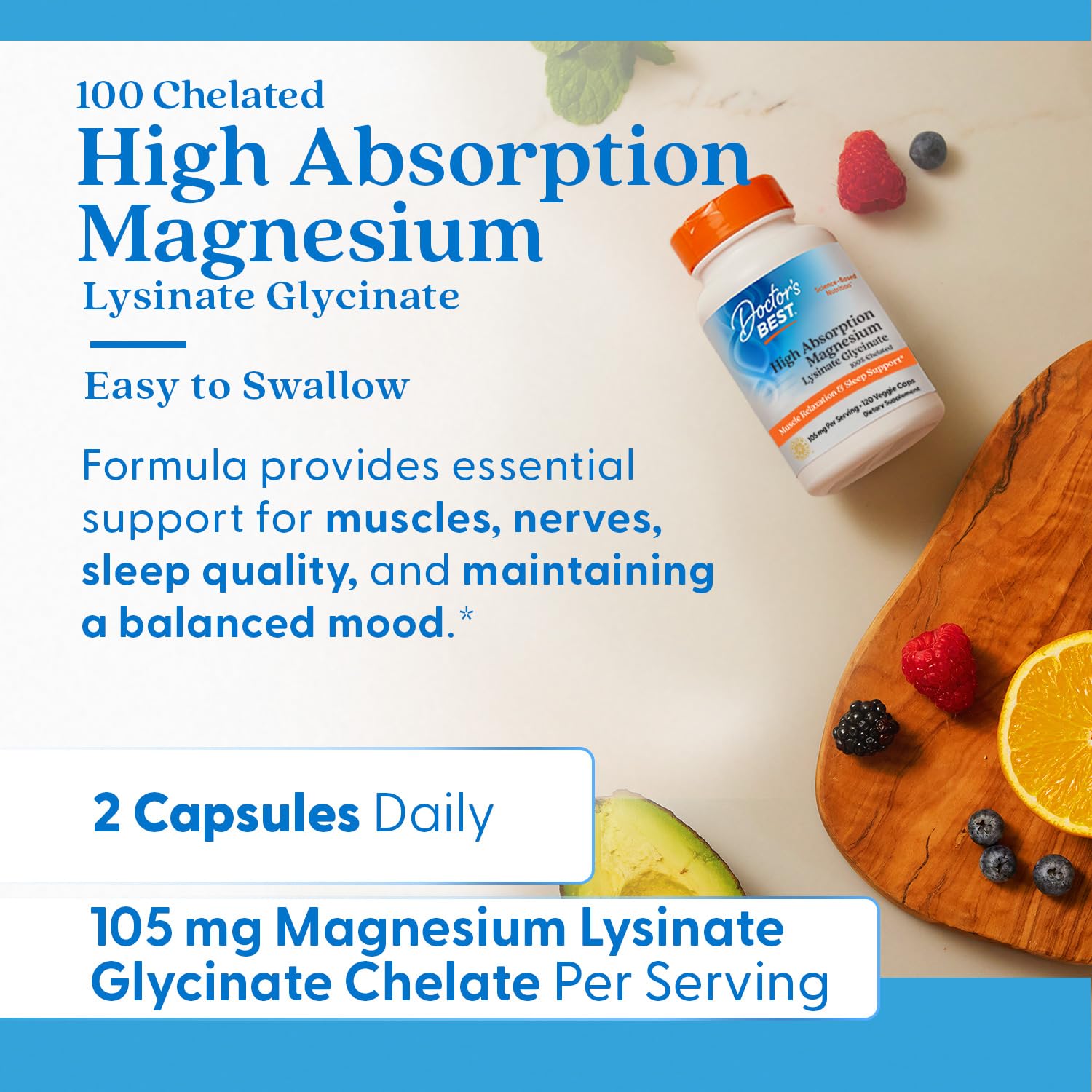 Doctor's Best chelated formula easy on the stomach