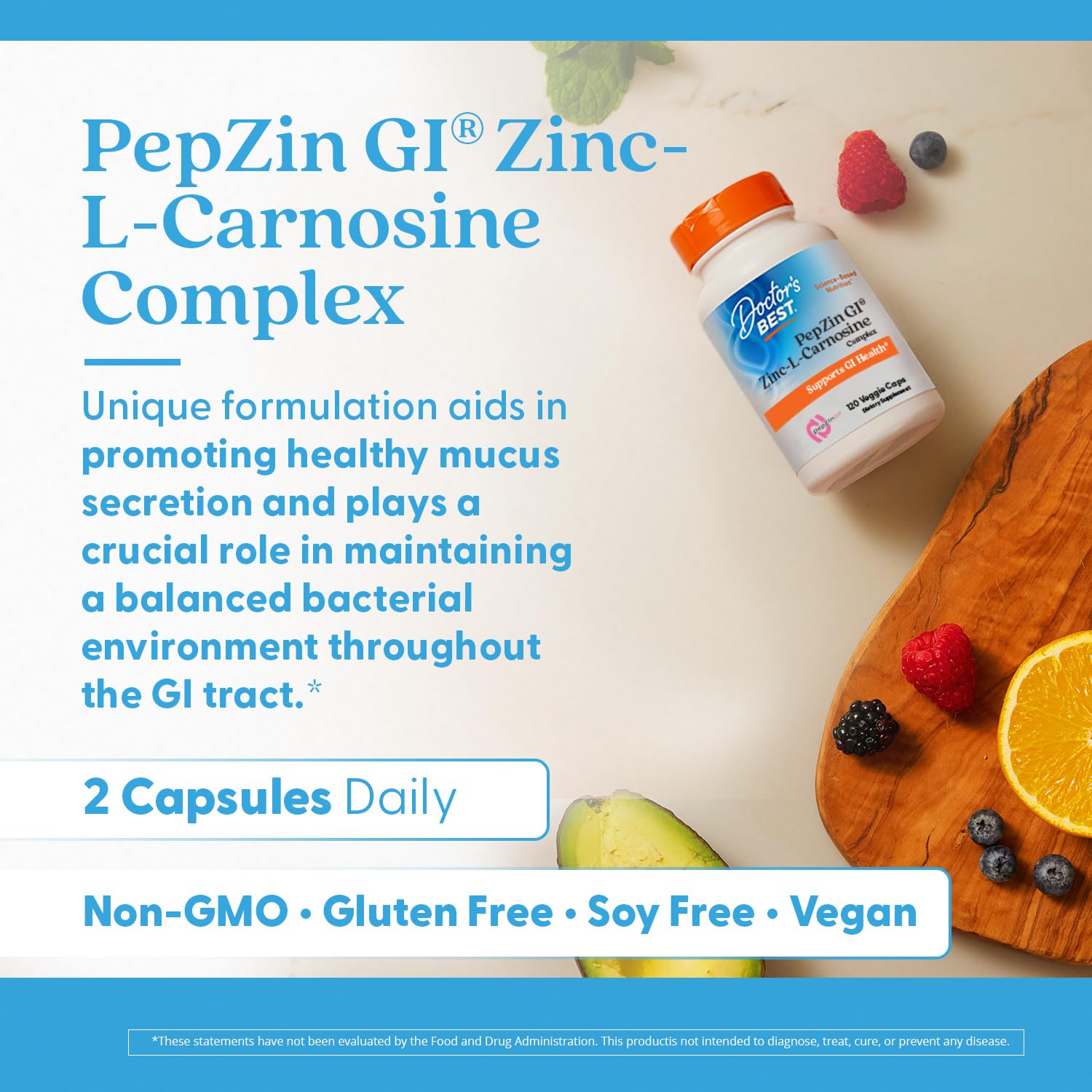 Digestive health scene featuring PepZin GI bottle for daily support