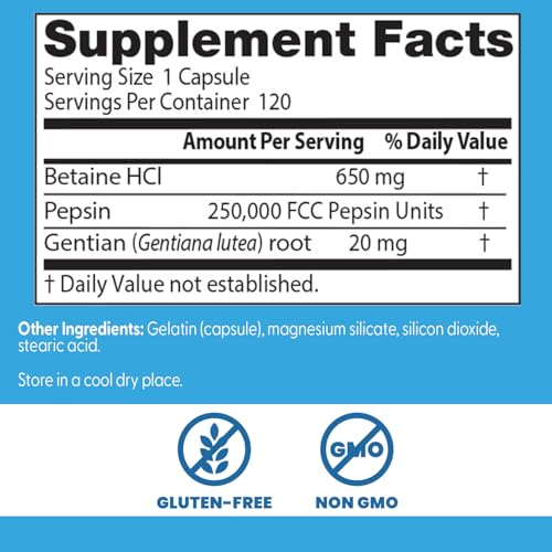 Doctor's Best gentian root bottle indicating enhanced digestive capacity.