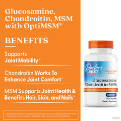 Doctor's Best dispensing capsules for easy daily joint health support.