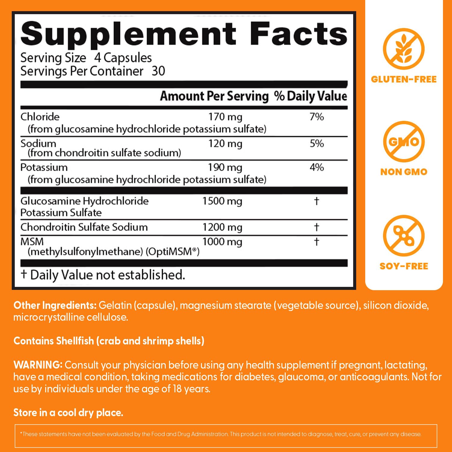 Doctor's Best 120-count bottle packaging showing non-GMO, gluten-free attributes.