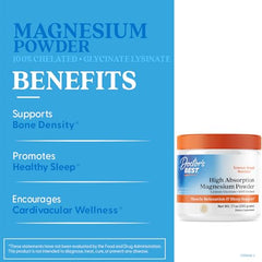 Pouring Doctor's Best magnesium powder into fruit juice for daily use