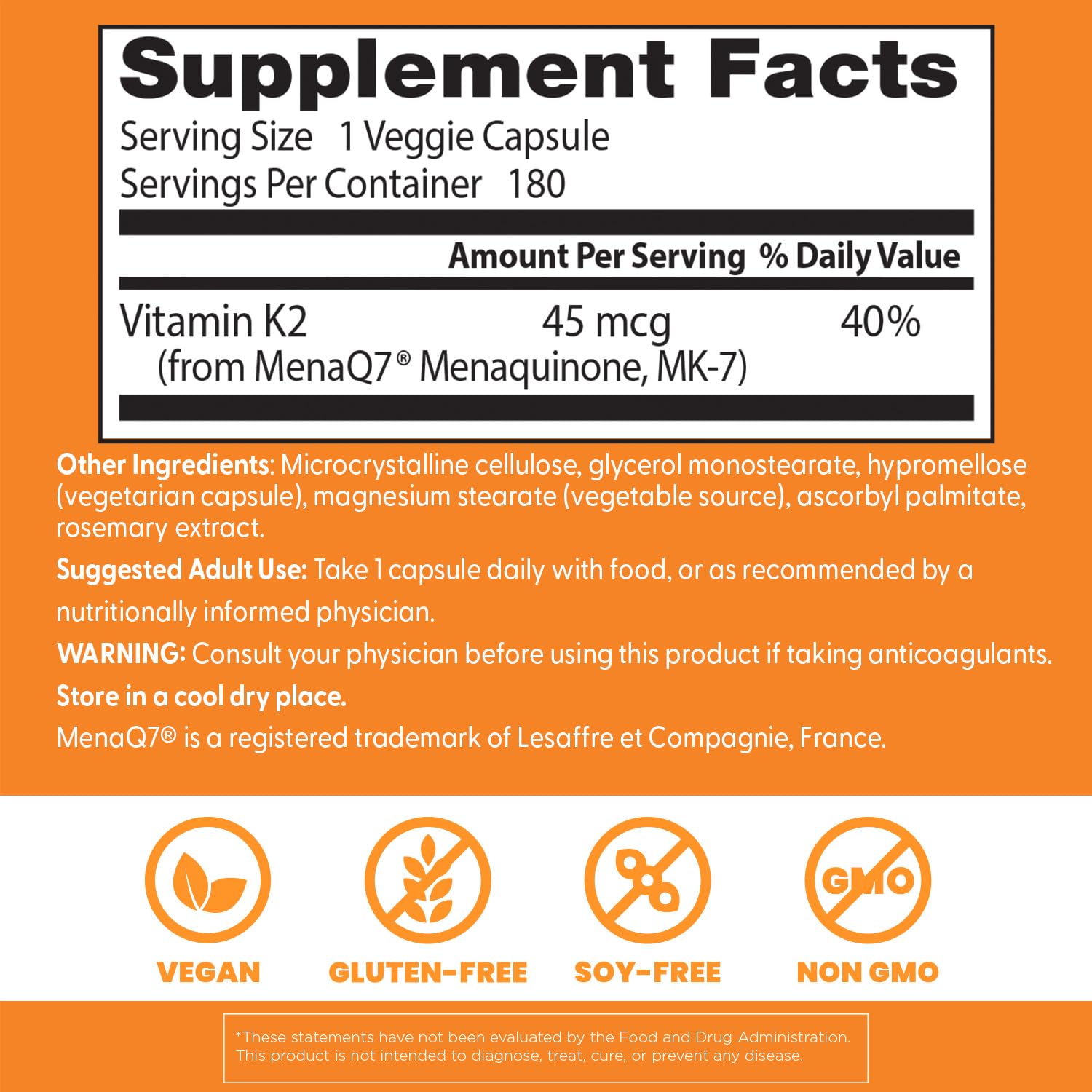 Doctor's Best MenaQ7 source from fermented chickpeas for bioavailability