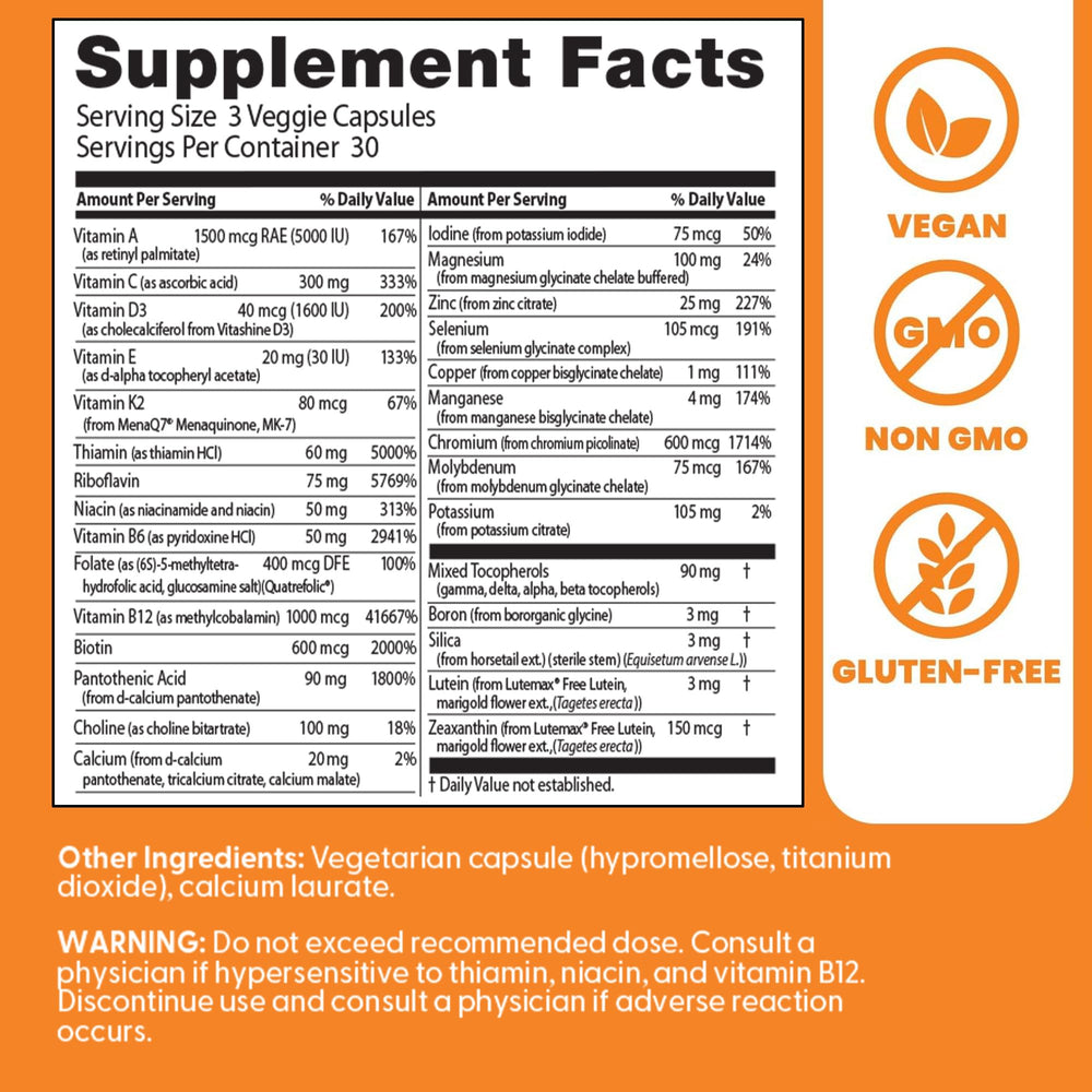 Doctor's Best capsules close-up highlighting three-capsule daily serving.