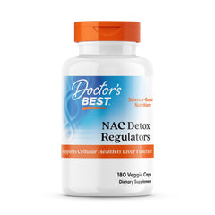 Doctor's Best NAC Detox Regulators bottle-front view for daily antioxidant support