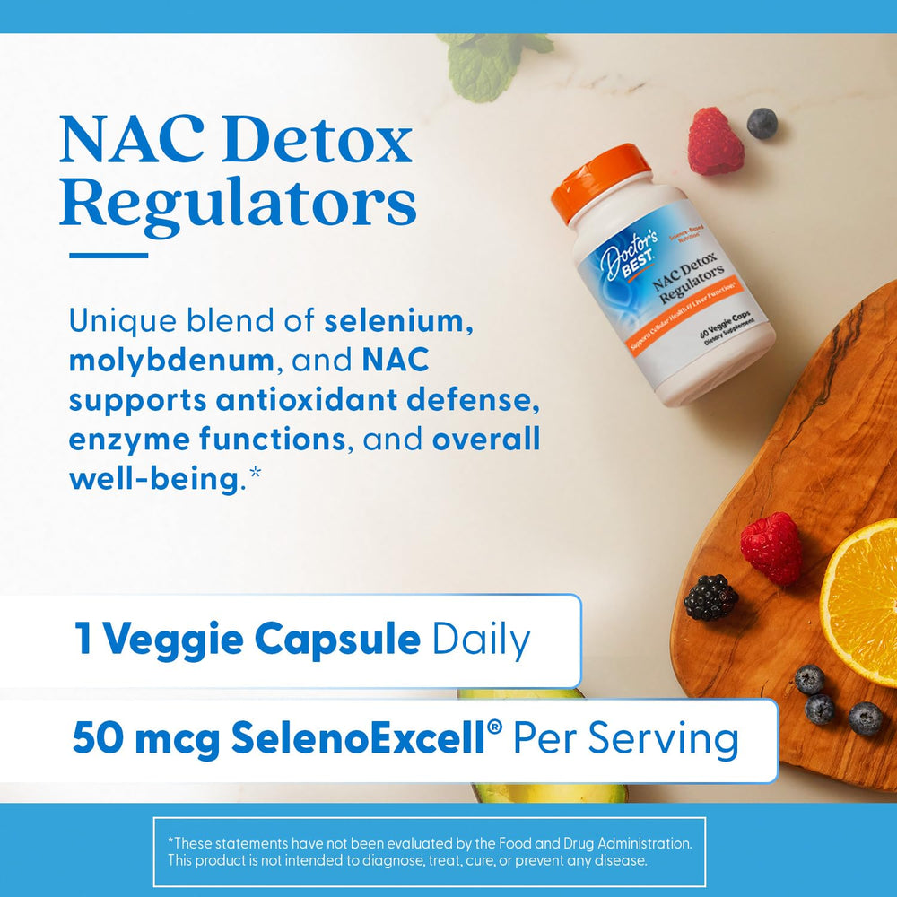 Doctor's Best NAC Detox Regulators packaging displayed on shelf