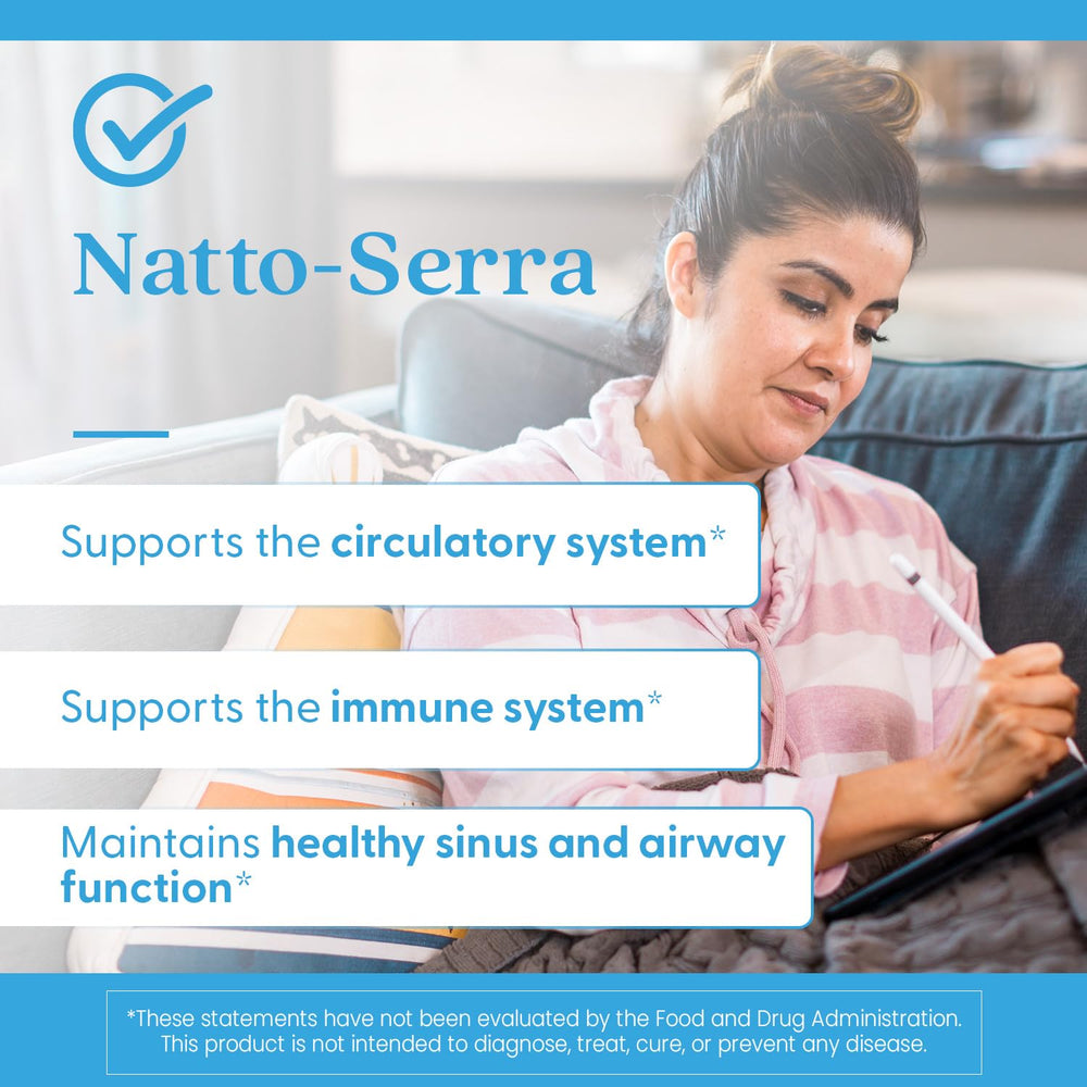 Doctor's Best Natto Serra vegan non-GMO packaging claim on the label.