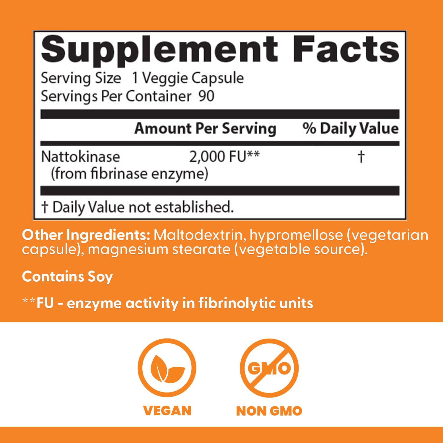 Doctor's Best nattokinase box packaging displayed for product identification and appeal.