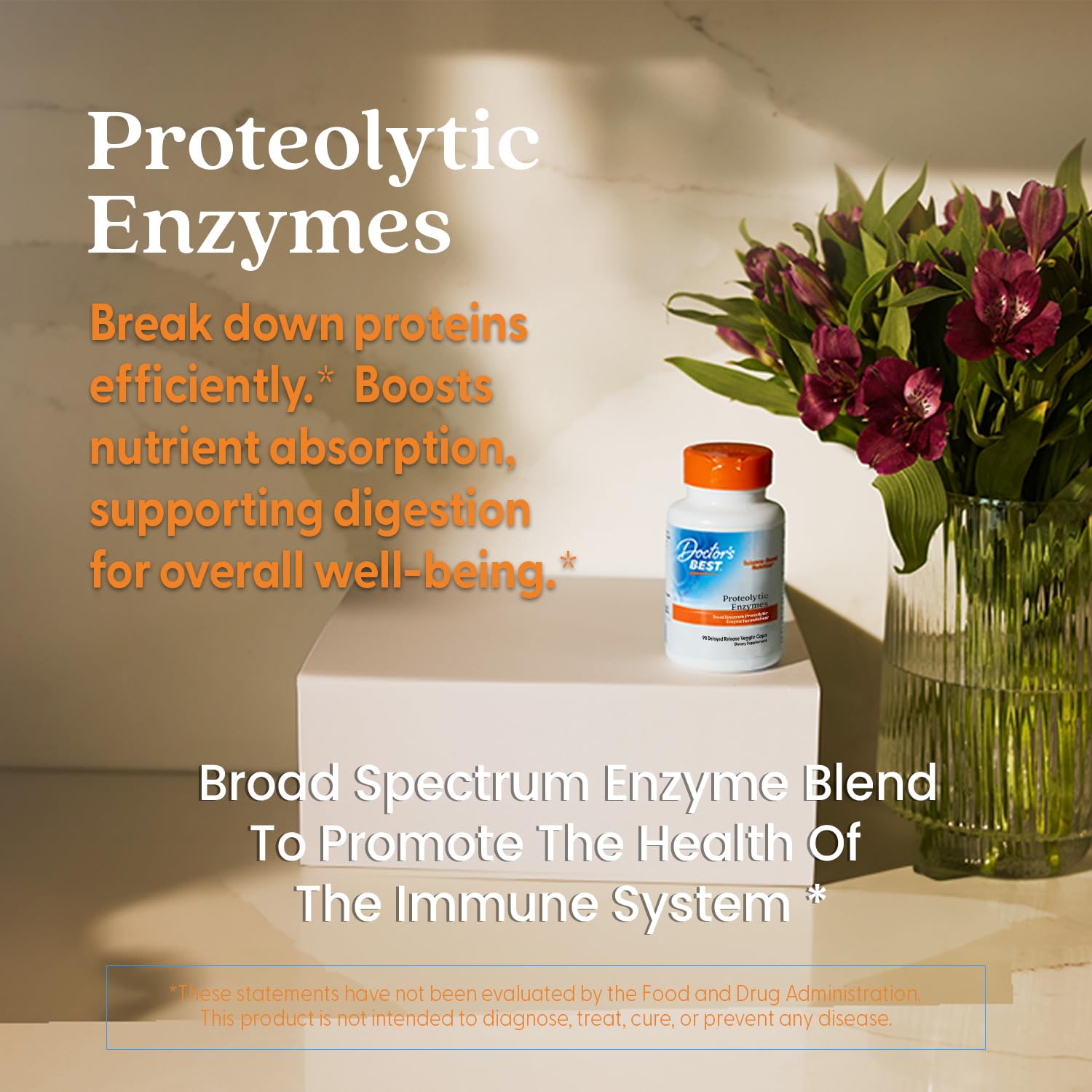 Doctor's Best nutrient absorption support image suggesting better digestion after meals.