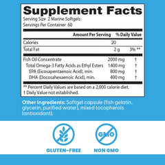 Closeup of Doctor's Best Omega-3 softgels for daily joint support and wellness.