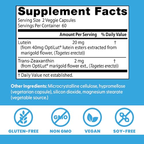 OptiLut marigold extract graphic highlighting the natural lutein source.