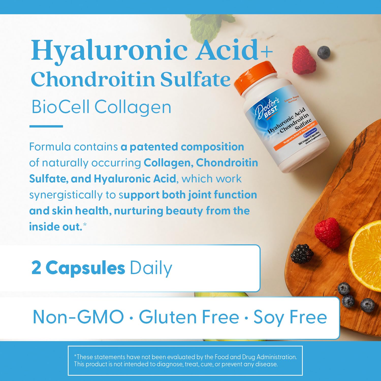 Front packaging view of Doctor's Best product with non-GMO and gluten-free badges.