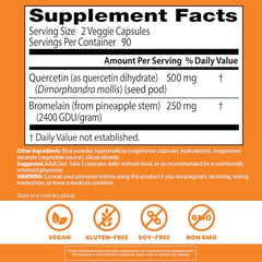 Doctor's Best Quercetin Bromelain bottle pour for easy daily administration
