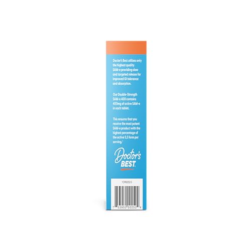 Detail of tablet enteric coating on Doctor's Best SAM-e.