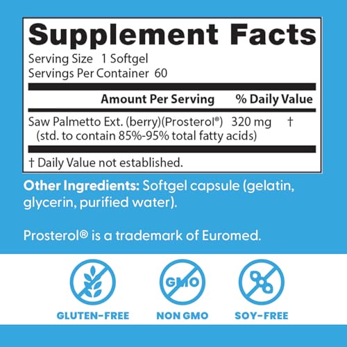 Doctor's Best Saw Palmetto extract processed with CO2 for solvent-free purity