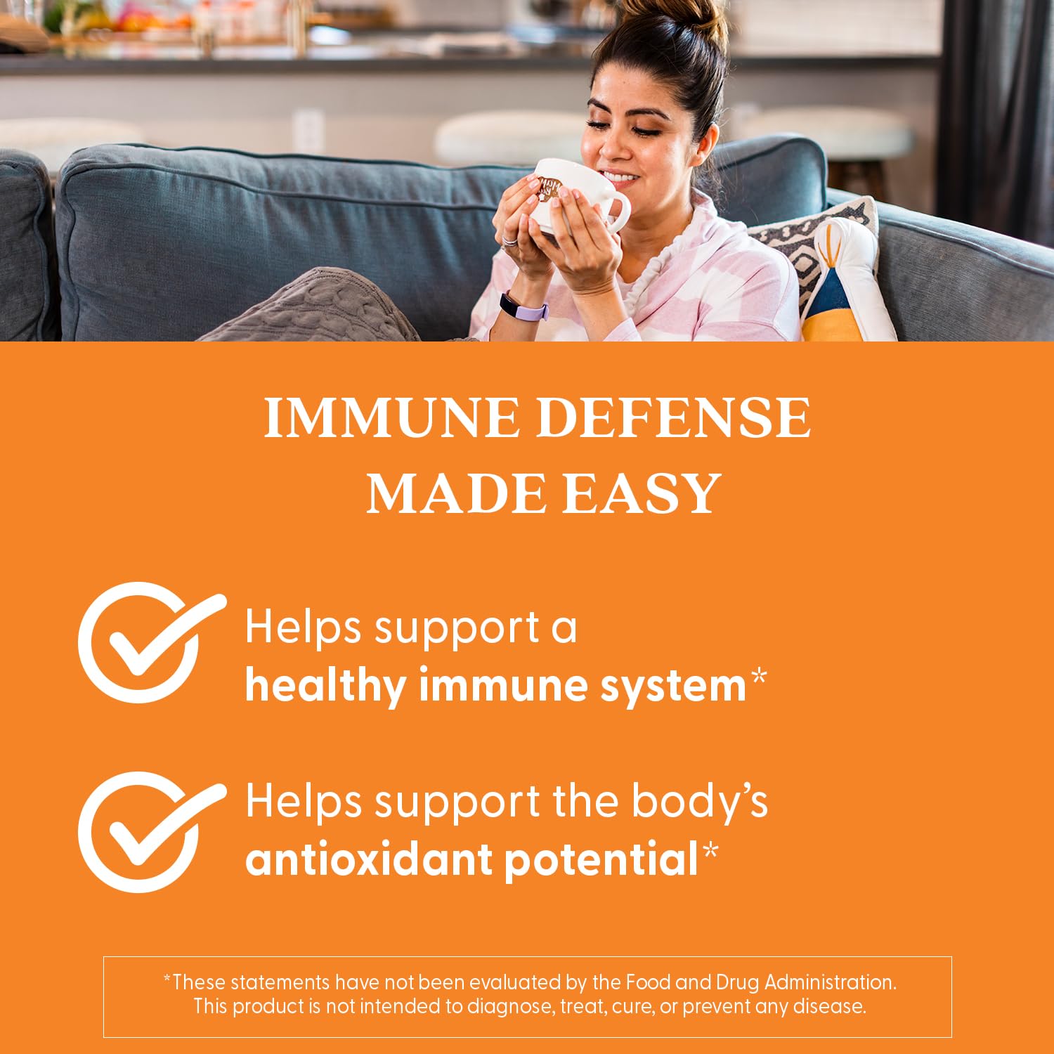 Two Doctor's BEST Vitamin C capsules with bottle in focus.