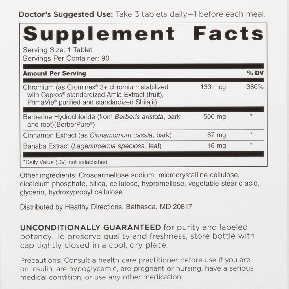 GlucoGold berberine tablets close-up showing reliable dose