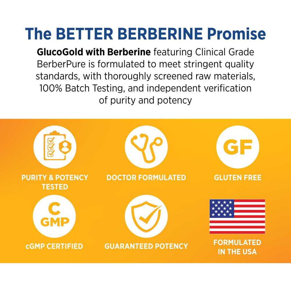 DOCTORS' PREFERRED GlucoGold bottle on white background