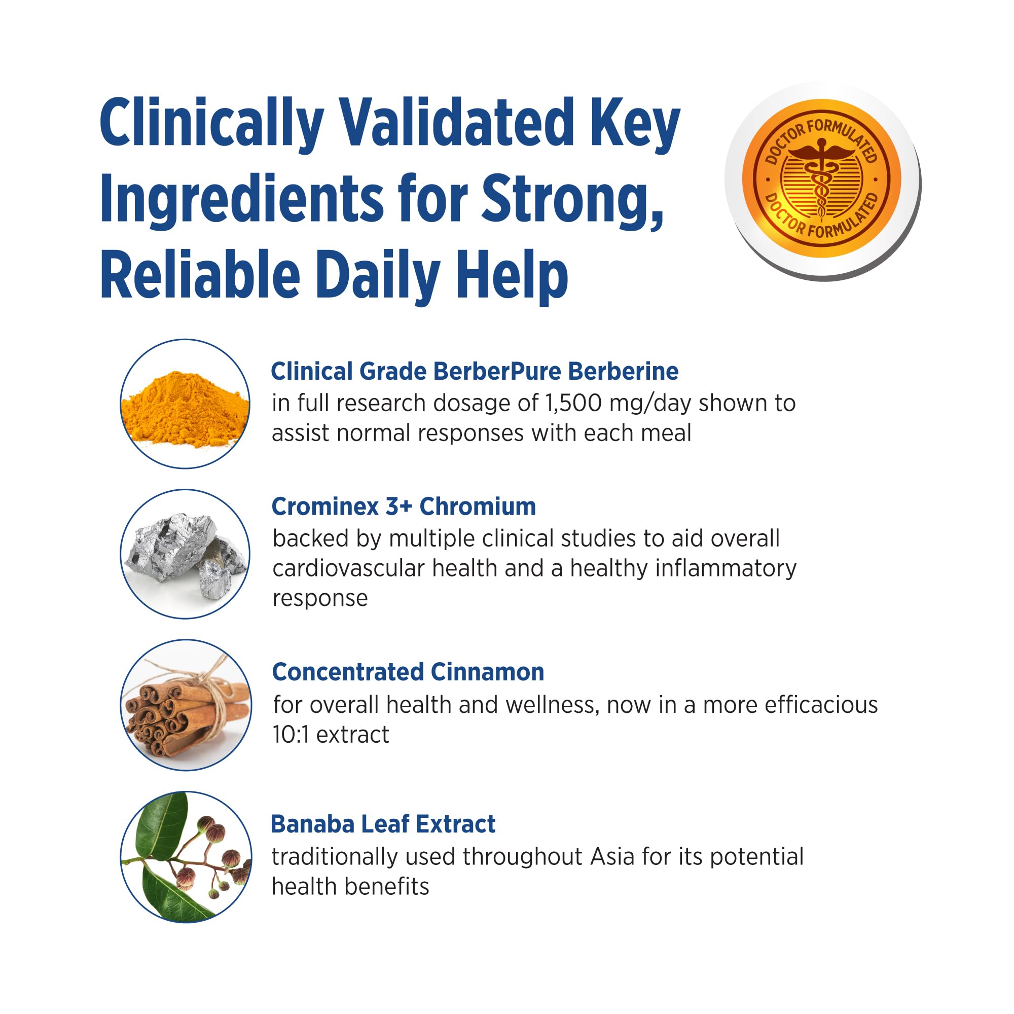 GlucoGold chromium blend bottle highlights bioavailability focus