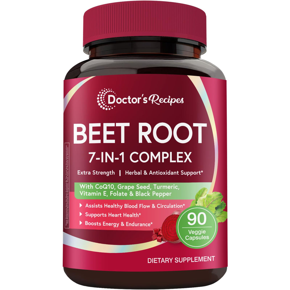  Doctor's Recipes Beet Root Capsules bottle for everyday circulation support