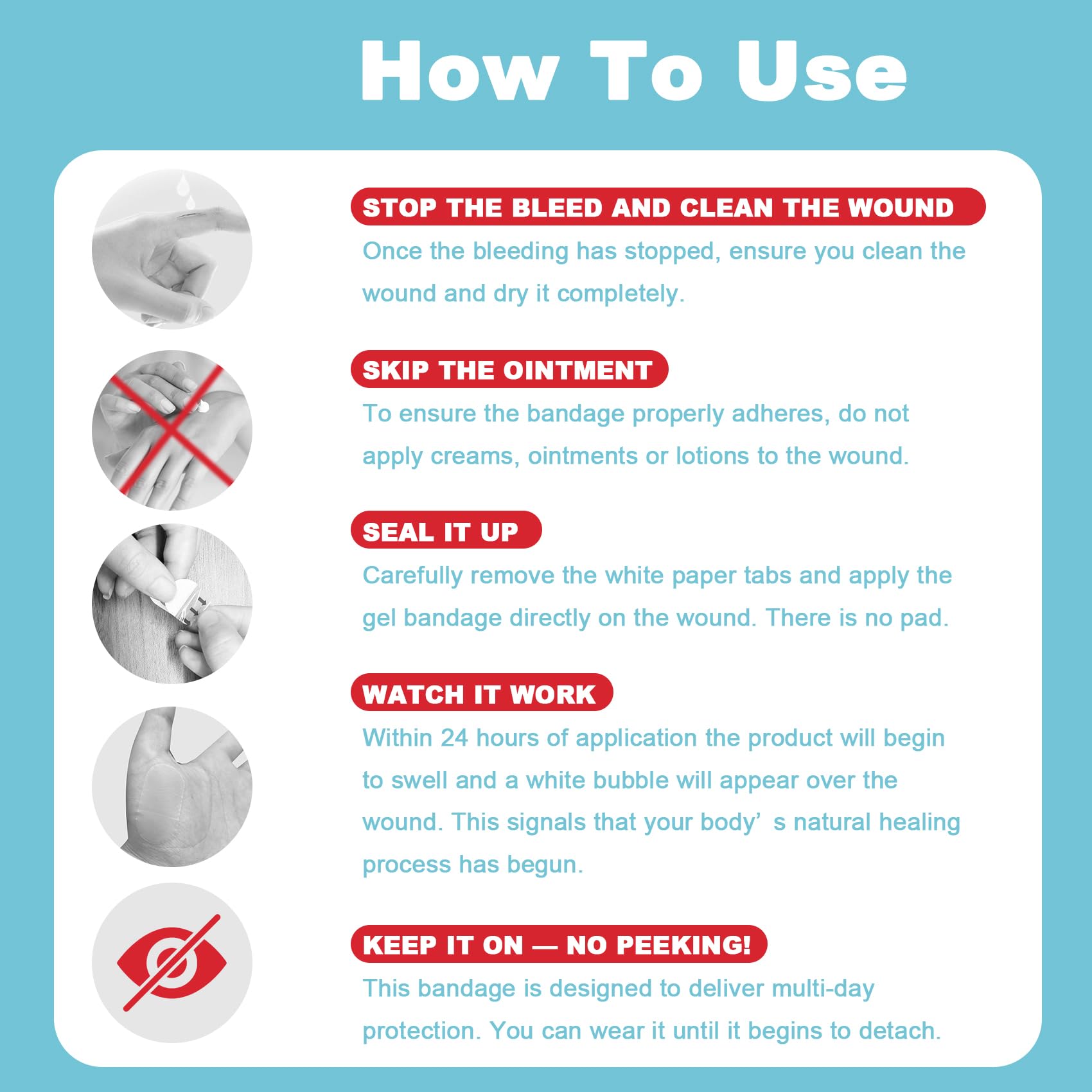 Dodanros hydrocolloid bandages in daily life scenarios.